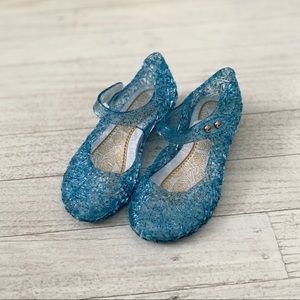 ELSA ❄️ CINDERELLA Glitter Shoes Glass Slippers 7